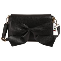 Florence Damen Umhängetasche Schleife Leder schwarz OTF873S1
