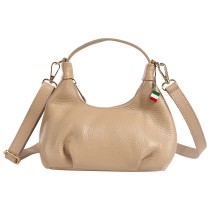 Florence Damen Handtasche Leder Tasche beige, taupe OTF874I3