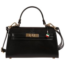 Florence Damen Handtasche Leder Tasche schwarz OTF875S1