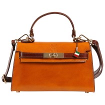 Florence Damen Handtasche Leder Tasche cognac braun OTF875Y5