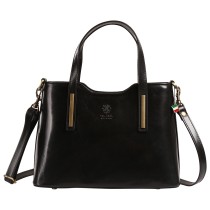 Florence Damen Schultertasche Leder Tasche schwarz OTF878S1