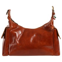 Florence Damen Schultertasche Leder Tasche mittelbraun OTF882C5