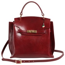 Florence Damen Handtasche Leder Tasche bordeauxrot OTF884D3
