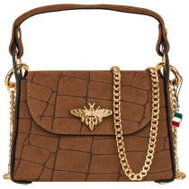 Florence Biene Damen Handtasche Wildleder mittelbraun OTF887C6