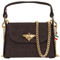 Florence Biene Damen Handtasche Wildleder dunkelbraun OTF887N6