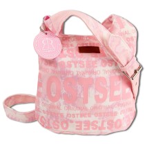 Robin Ruth Schultertasche Baumwolle rosa weiß OTG5106A