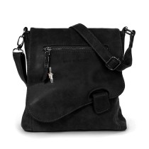 Bag Street Umhängetasche, Schultertasche Kunstleder schwarz Handtasche OTJ128S