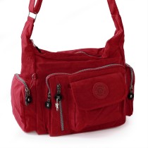 Schultertasche Nylon rot Sportliche Damen Umhängetasche Bag Street OTJ204R