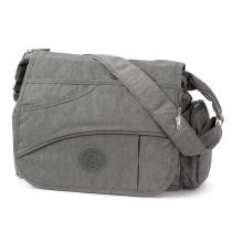 Bag Street Nylon grau Modische Überschlagtasche Crossover OTJ214K