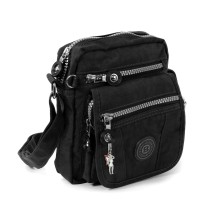 Umhängetasche Nylon schwarz Crossover Schultertasche Bag Street OTJ215S