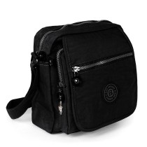 Umhängetasche Nylon schwarz Schultertasche Crossbody Bag Street OTJ218S