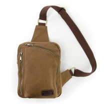 Umhängetasche Canvas braun Bodybag Crossover Schultertasche Manoro OTK213N