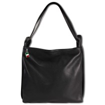 Florence Rucksack Damen Daypack Echtleder schwarz OTM108S