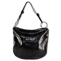 Florence Damen Umhängetasche Leder Tasche schwarz OTM111S
