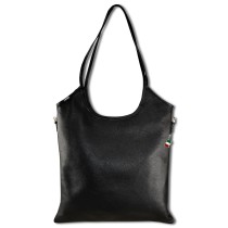 Florence Damen Umhängetasche Leder Tasche schwarz OTM112S