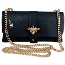 Florence Damen Clutch Biene Leder Tasche dunkelblau OTM803B