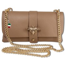 Florence Damen Clutch Biene echtes Leder Tasche taupe OTM803N