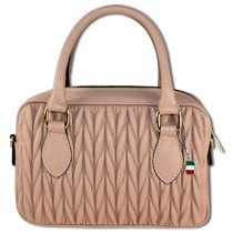 Florence Damen Handtasche, Schultertasche Leder Tasche altrosa OTM815A