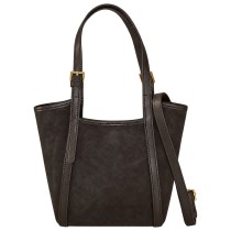 Florence Damen Schultertasche Wildleder Tasche dunkelbraun OTM816N6