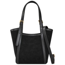 Florence Damen Schultertasche Wildleder Tasche schwarz OTM816S1