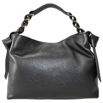 Florence Damen Schultertasche Echtleder Tasche schwarz OTM817S1