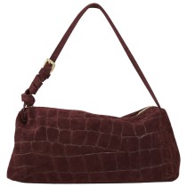 Florence Damen Schultertasche Wildleder Tasche bordeaux OTM818D5