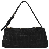 Florence Damen Schultertasche Wildleder Tasche schwarz OTM818S1