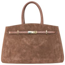 Florence Damen Schultertasche Wildleder Tasche braun OTM821N2