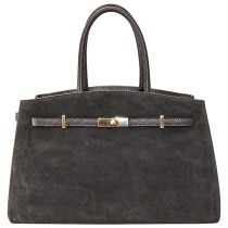 Florence Damen Schultertasche Wildleder Tasche dunkelbraun OTM821N5