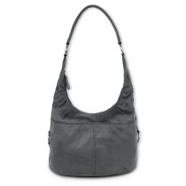 DrachenLeder Beuteltasche Kunstleder grau Hobo Bag Damen Handtasche OTS100K