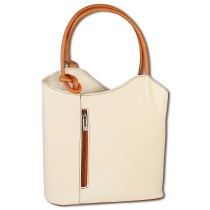 Toscanto Damen Rucksack Leder Tasche braun beige OTT106SC