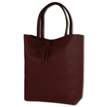 Toscanto Damen Shopper Schultertasche Leder Tasche rot bordeaux OTT112SD