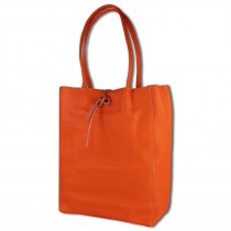 Toscanto Damen Shopper Schultertasche Leder Tasche orange OTT112SO