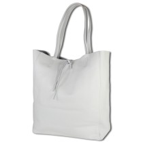 Toscanto Damen Shopper Leder Tasche weiß OTT112SW