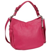 Toscanto Damen Schultertasche Shopper Leder Tasche fuchsia pink OTT134SP