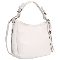 Toscanto Damen Schultertasche Shopper Leder Tasche weiß OTT134SW