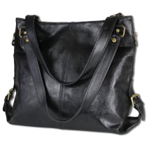 Toscanto Damen Henkeltasche Shopper Leder Tasche schwarz OTT136SS
