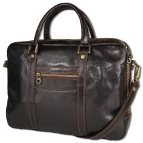 Toscanto Damen Schultertasche Businesstasche Umhängetasche Leder Tasche braun OTT148SN