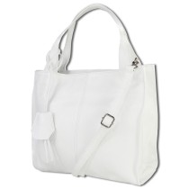 Toscanto Damen Shopper Leder Tasche weiß OTT155SW