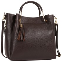 Toscanto Damen Umhängetasche Handtasche Leder Tasche braun OTT157UN