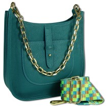 Toscanto Damen Jugend Citytasche Leder Tasche türkis OTT158UT