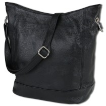 Toscanto Damen Shopper Leder Tasche schwarz OTT159SS