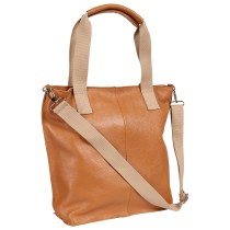Toscanto Damen Schultertasche Shopper Leder Tasche braun tan OTT161SC