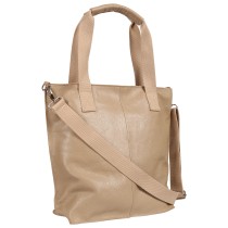 Toscanto Damen Schultertasche Shopper Leder Tasche taupe beige OTT161SI