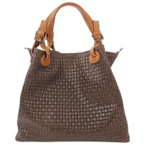 Toscanto Damen Handtasche Umhängetasche Leder Tasche dunkelbraun OTT164HN