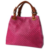 Toscanto Damen Handtasche Leder Tasche pink braun OTT164HP