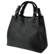 Toscanto Damen Handtasche Leder Tasche schwarz OTT164HS