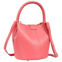 Toscanto Damen Umhängetasche Leder Tasche korallenrot OTT169SA5
