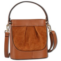 Toscanto Damen Umhängetasche Leder Tasche hellbraun OTT171UN2