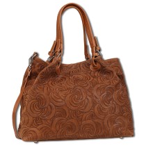 Toscanto Damen Schultertasche Wildleder Tasche braun OTT179SN4